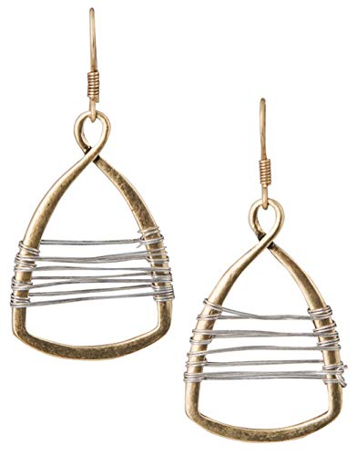 Wire Wrap Earring in Gold and Silver for Women