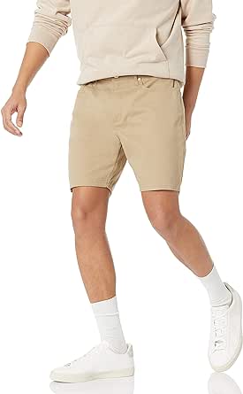 Amazon Essentials Men's Straight-Fit 7" Inseam Stretch 5-Pocket Shorts