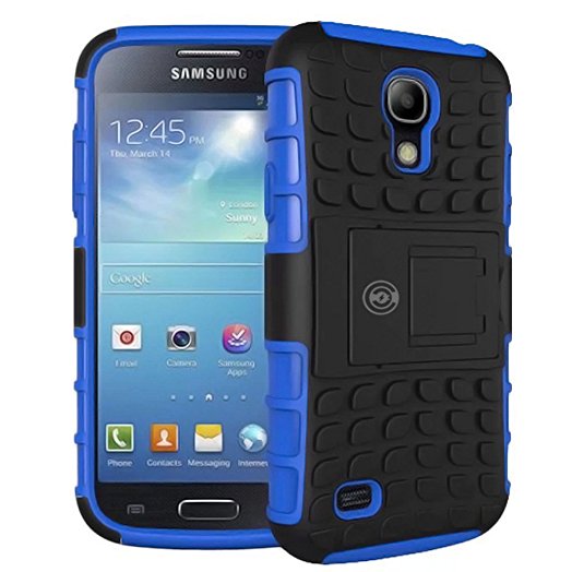 Galaxy S4 Case, Samsung Galaxy s4 Cases [HEAVY DUTY] Protective Tough Armorbox Dual Layer S4 Phone Cases With Hybrid Hard/Soft Cover by Cable and Case [Compare To Otterbox & Lifeproof] - (Blue)