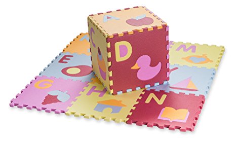 HemingWeigh Kid's Multicolored Alphabet   Shapes Puzzle Play Mat