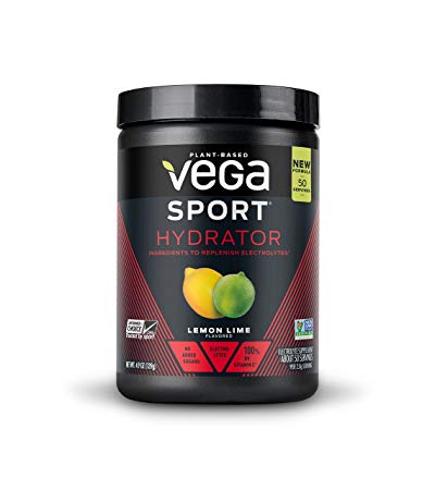 New Vega Sport Hydrator Lemon Lime (50 Servings, 4.9 oz Tub) - Electrolyte Powder, Gluten Free, Non Dairy, Vegan, Sugar Free, Keto Friendly, Non GMO