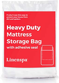 LINENSPA Mattress Storage Bag with Double Adhesive Closure - Fits King and California King