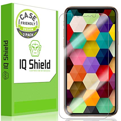 Apple iPhone Xs Screen Protector (Case Friendly)(2-Pack), IQ Shield LiQuidSkin Full Coverage Screen Protector for Apple iPhone Xs (5.8") HD Clear Anti-Bubble Film