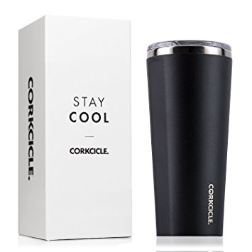 Corkcicle Tumbler-Waterman Collection-Triple Insulated Stainless Steel Travel Mug, 24 oz, Waterman Black