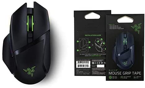 Razer Basilisk Ultimate Hyperspeed Wireless Gaming Mouse   Mouse Grip Tape Bundle