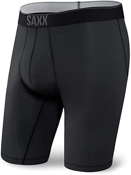 Saxx Men's Underwear – Quest Long Leg Boxer Briefs with Built-in Ballpark Pouch Support – Longer Underwear for Men, Core