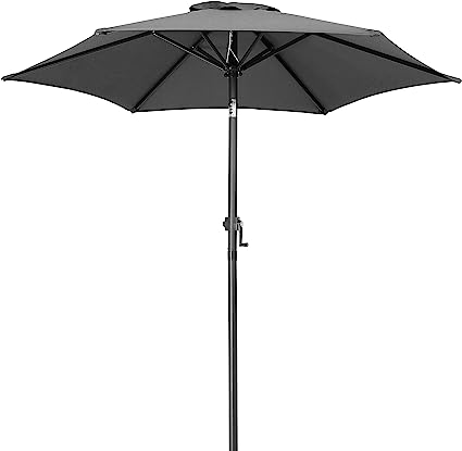Kingsleeve Parasol 200cm W/Crank Foldable Waterproof Aluminium Garden Umbrella