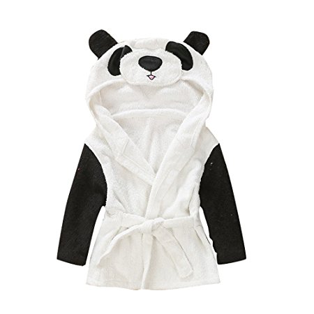 DAN Baby Cotton Cartoon Animal Hooded Towel Bath Robe 1-12 Months (Panda)