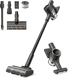 dreame R10 Pro Cordless Vacuum Cleaner, 65 Mins Long Runtime Stick Vacuum，Lightweight and Anti-Tangle, 150 AW Robust Suction Handheld Vacuum for Hard Floor，Carpet and Pet Hair