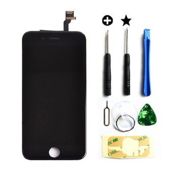 OEM LCD Touch Screen Digitizer Frame Assembly Full Set LCD Touch Screen Replacement for iPhone 6 (4.7 inch) (Black)