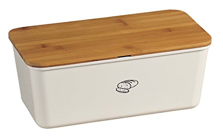 Kesper Bread Box, 13.39" x 5.51" x 7.09", White