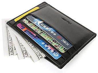 Front Pocket Wallet Minimalist Credit Card Holder Leather Slim Wallet Money Clip