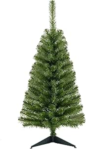 Goplus 3ft Mini Artificial Christmas Tree, Unlit Green Holiday Tree with 116 Lifelike PVC Branch Tips, Tabletop Xmas Full Tree for Indoor Seasonal Home Office Party Carnival Decoration