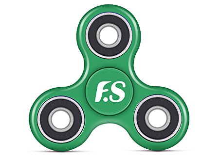 New 2017 Father.son Hand spinner Tri-Spinner Fidget Spinner Toy Stress Reducer - Perfect For ADD, ADHD, Anxiety, and Autism Adult Children(GREEN)