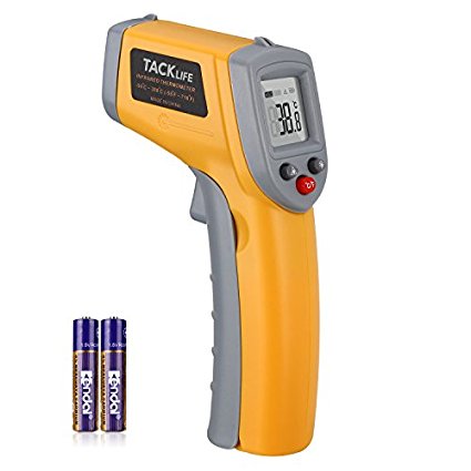 Tacklife IT-T02 Digital Laser Infrared Thermometer Gun with Laser Sight Max Display -58°F to 716°F Non-contact Temperature Gun Laser Thermometer