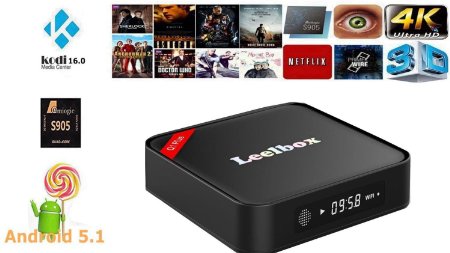 Leelbox Q1 Plus Android TV Box Amlogic S905 Quad Core 1GB 8GB Android 5.1 KODI 16.0 WIFI 2.4GHz Smart Streaming Media Players