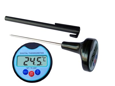 Accurate Instant Read Thermometer for cooking and barbecue from GzakWare offer Electronic Waterproof Digital Thermometers with Easy to sterilize probe & "Hold" function, Meat termometro for Candy & Dairy in kitchen, Boost up your bbq fun now!