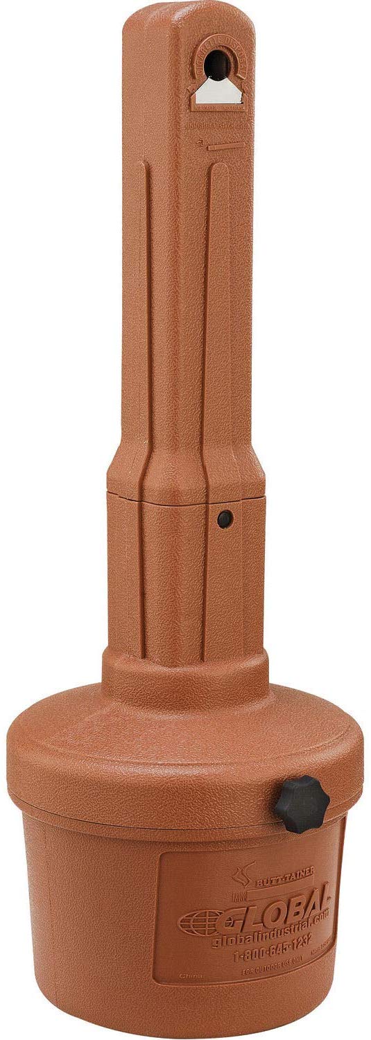 Global Industrial Terracotta Outdoor Ashtray, 1-1/2 Gallon