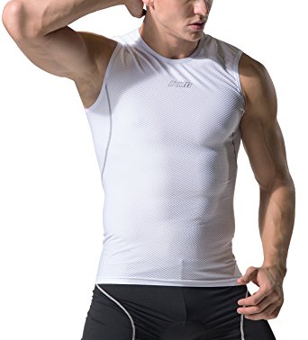 Bpbtti Men's Cycling Base Layer, Undershirt, Bike Biking Sleeveless Shirt 2 Pack – Moisture Wicking and Comfortable