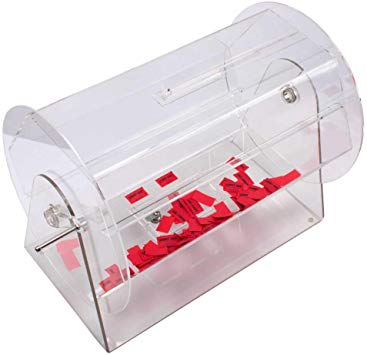 GSE Games & Sports Expert Acrylic Raffle Ticket Drum - Available in Small, Medium, Large Size