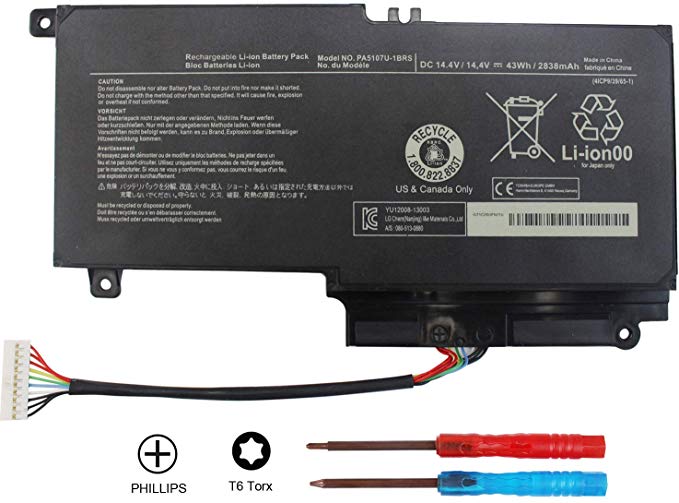 Domallk PA5107U-1BRS Laptop Battery for Toshiba Satellite L50 L50-A L55 L55t P50 P50-A P50-b P55t-a P55t-A5116 S55-A5295 S55t-A5202 S55t-A5337 S55t-A5389 P55-A5200 L55-A5284-12 Month Warranty