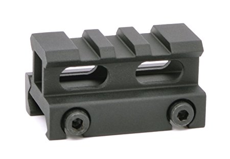 Hammers Red Dot Sight Scope 0.75" 3/4 inch Mini Riser Block Mount Picatinny Base Rail with 3 Ring Slots and Hex Bolts