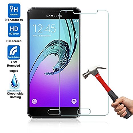 Samsung Galaxy J3 (2016) - Tempered Glass Screen Protector Anti - Scratch HD [Transparent Shatter Proof ] 9H Hardness Guard Film / 0.3mm* By iPro Accessories®