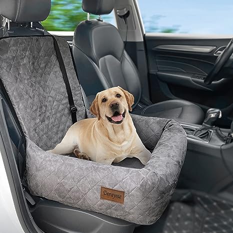 Dog Car Seat Pet Booster Car Seat for Small Mid Dogs, Dog Car Seat is Safe and Comfortable, and can be Disassembled for Easy Cleaning, Comfy Ultra Soft Car Travel Bed