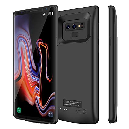 Galaxy Note 9 Battery Case, XBC Tech 5000mAh Rechargeable Portable Charger Case Extended Battery Pack Protective Charging Case Compatible Samsung Galaxy Note 9 (Black)