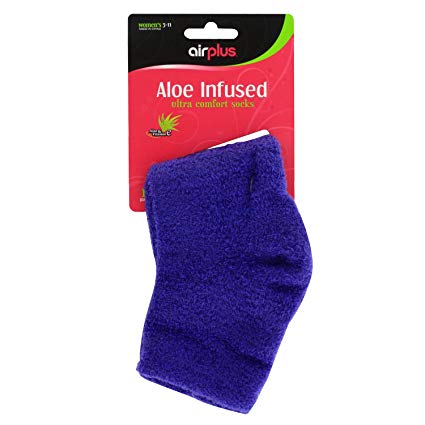 Airplus Aloe and Vitamin E Infused Moisturizing Socks, Women's Size 5-11, 1-Pair, Colors May Vary