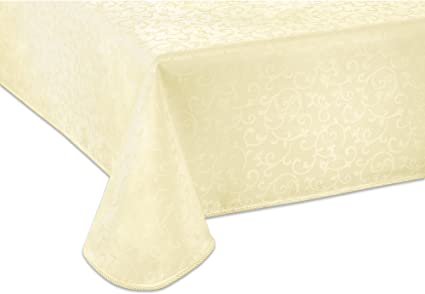 Lenox Opal Innocence 60"x84" Oblong Tablecloth, Ivory