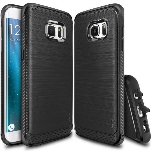 Galaxy S7 Edge Case, Ringke [Onyx] [Resilient Strength] Flexible Durability, Durable Anti-Slip, TPU Defensive Case for Samsung Galaxy S7 Edge - Black