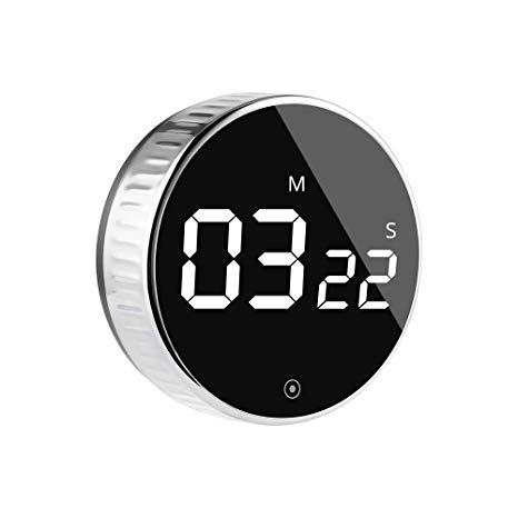 Kitchen Timer, HOMMINI Digital Cooking Timer, Larger LCD Display Loud Alarm, One Button Operation Magnetic Countdown Timer for Kids Teacher and Elderly, for Classroom Homework Kitchen and Fitness