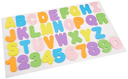 Tub Cubby Foam Bath Letters and Numbers Toys Fun for Kids - Large ABC 123 Spell and Count Alphabet Bathtub Play Set - Magically Stick to Wet Walls - CPSIA Seal of Safety BPA-Free (Pastel)