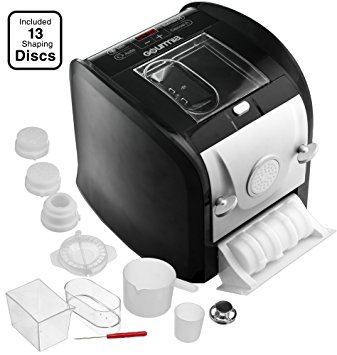 Gourmia GPM630 One Touch Automatic Pasta Maker - Mixes, Kneads & Extrudes -13 Shaping Discs, Makes 1LB Spaghetti, Macaroni, Fettuccine Lasagna & More Bonus Ravioli and Sausage Maker & Free Recipe Book