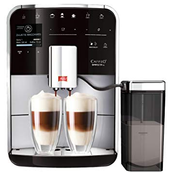 Melitta Barista TS F750-201, Bean to Cup Coffee Machine, Venturi, One Touch and Touch & Slide Functions, Milk Container Included, Silver/Black