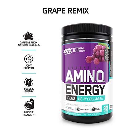 Optimum Nutrition On Amino Energy   Uc-Ii Collagen, Grape Remix, 30 Servings