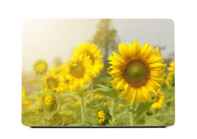 MacBook Pro 15 Case Flowers, Sunflower Case for A1707/A1990 MacBook Pro 15 Inches 2018 2017 2016 Release, Soft Touch Matte Rubberized Hard Shell Cover for MacBook Pro 15"