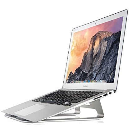 Simple Design Aluminum Laptop Stand for Apple MacBook Air & MacBook Pro and All other Laptops (Silver)