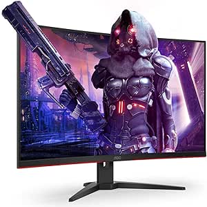 AOC Gaming CQ32G2SE - Monitor QHD Curvo 32 Pollici IPS, 165Hz., 1MS,2 porte HDMI, 1 DP, SP, Nero