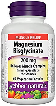 Webber Naturals Magnesium Bisglycinate Vegetarian Capsules 200mg, 60 Count