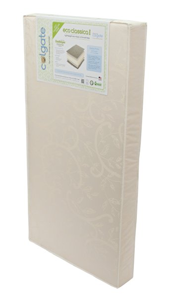 Colgate Eco Classica I - Natural Foam Crib Mattress with Waterproof Cover, Beige