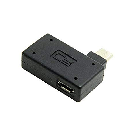 CY 90 Degree Right Angled Micro USB 2.0 OTG Host Adapter with USB Power for Galaxy S3 S4 S5 Note2 Note3 Cell Phone & Tablet