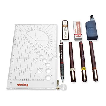 rOtring Isograph Technical Drawing Pens, Set, 3-Pen College Set (.25-50 mm)