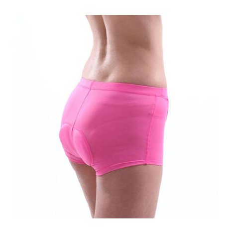 Xcellent Global Women's 3D Padded Bicycle Cycling Underwear Shorts Underpants, Pink FS015