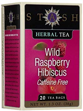 Premium, Herbal Tea, Wild Raspberry Hibiscus, Caffeine Free, 20 Tea Bags,1.3 oz (38 g)