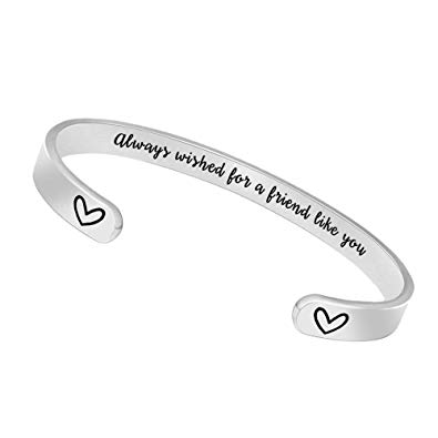 Inspirational Bracelets for Women Birthday Gifts Cuff Bangle Friendship Mantra Jewelry Come Gift Box