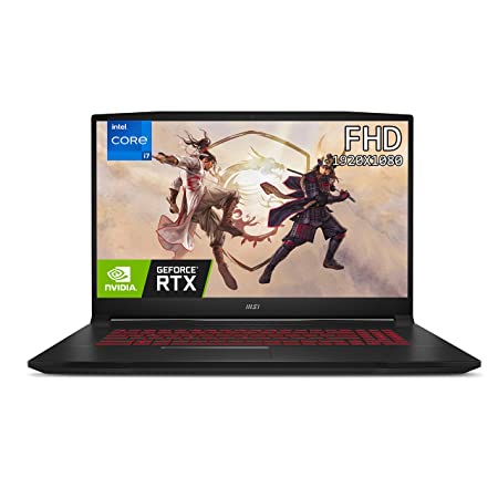 MSI Katana GF76, Intel 11th Gen. i7-11800H, 43CM FHD 144 Hz Gaming Laptop (16GB/512GB NVMe SSD/Windows 11 Home/Nvidia RTX3060 6GB GDDR6/Black/2.6Kg), 11UE-485IN