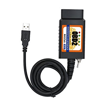 MAOZUA USB Modified ELM327 for Ford ELMconfig Compatible Interface with MS-CAN/HS-CAN Switch for Forscan FoCCCus Mazda OBD2 Diagnostic Scanner