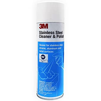 3M Stainless Steel Cleaner & Polish, Cleaning Spray Foam, Ready to Use Cleaner for Metal Surfaces, Remove Water Stain Mark & Fingerprints, Resists Streaking, Non Greasy & Pleasant Fragrance -600gm